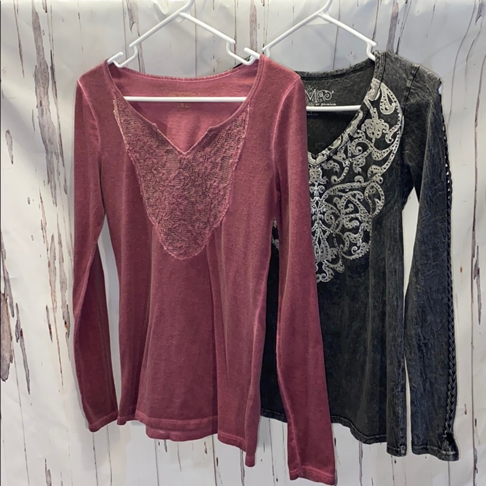 Maurices 2pc Long Sleeve Shirts Sz S